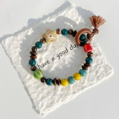 Vòng Tay Handmade Dây Sáp Sao Biển